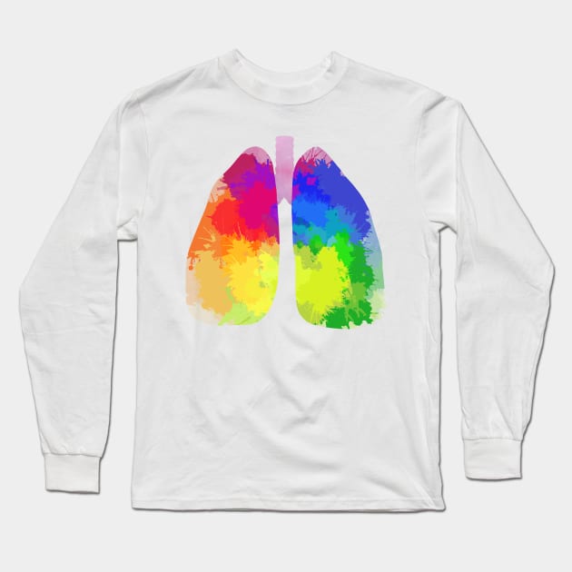 Creativity lungs Long Sleeve T-Shirt by Veleri